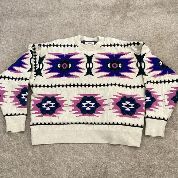 Aztec Patterned Cream Sweater - Picture 4 of 6